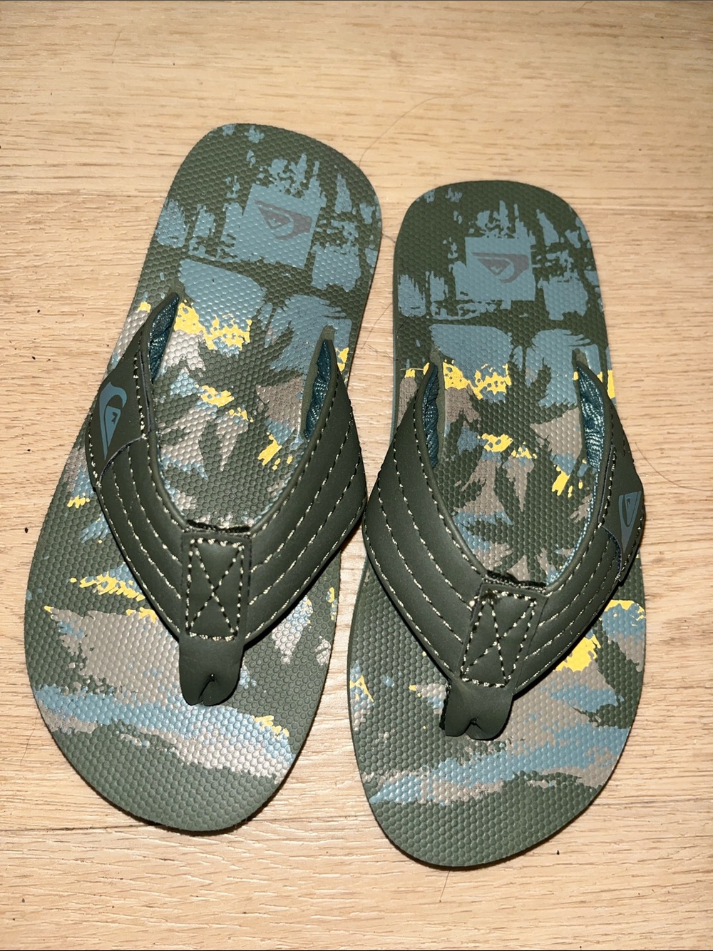 Quiksilver Olive Green Youth Flip Flops - Boys Sandals